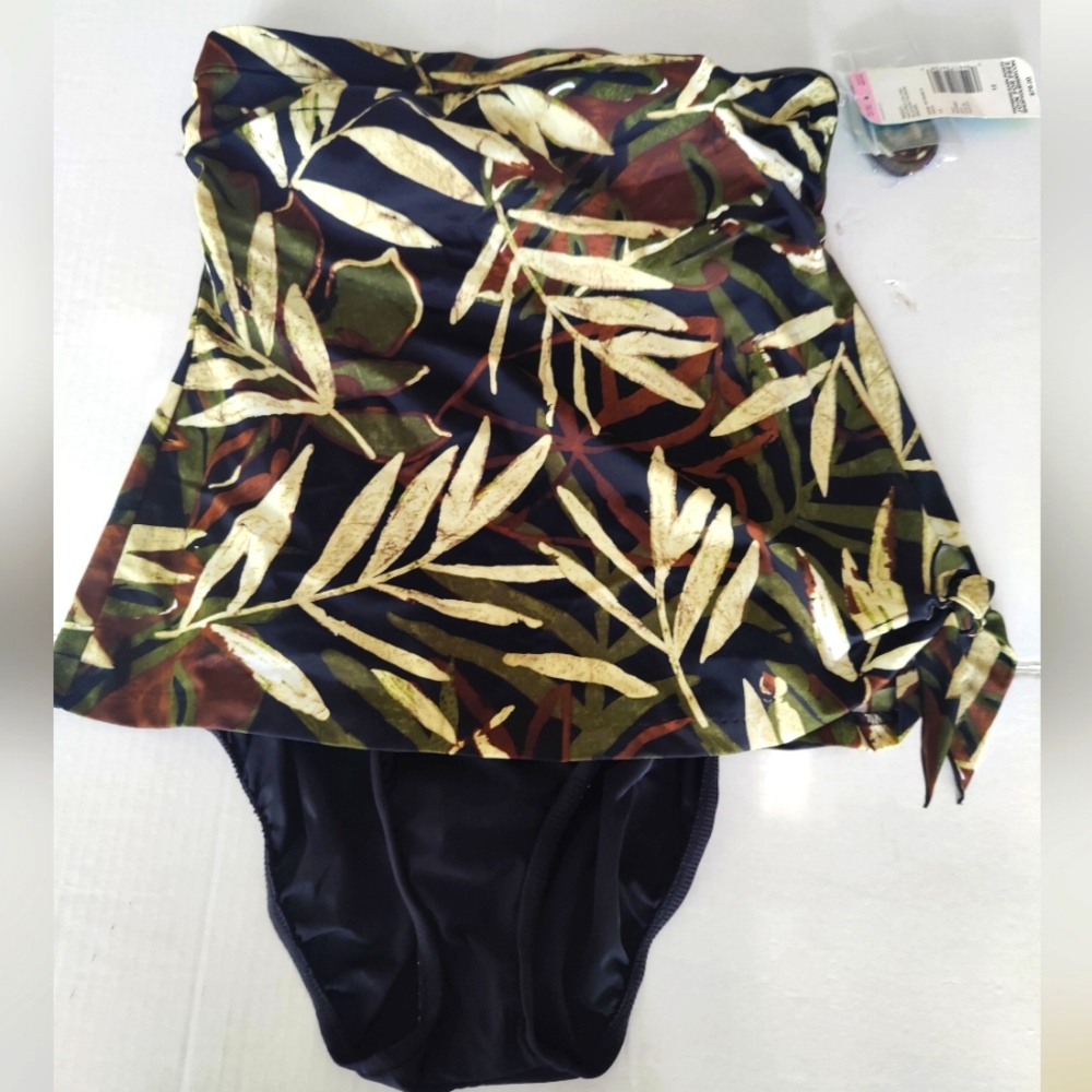 Tropical Escape One Piece Swimwear Size 12 NWT